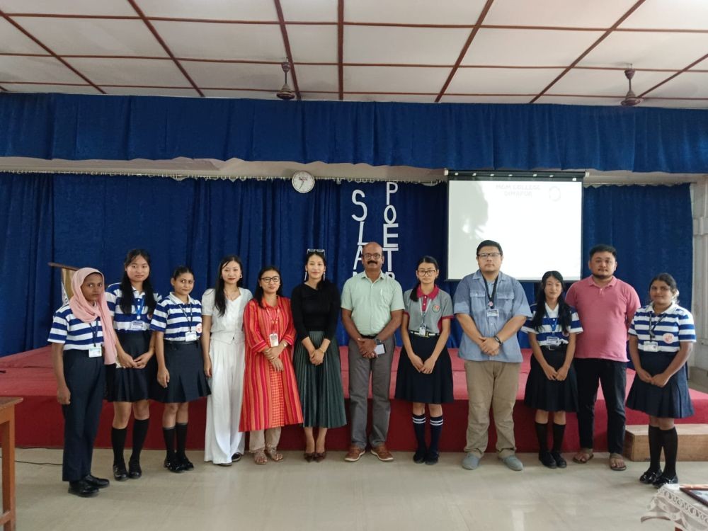 Organisers, guests, and participants gathered at the Slam Poetry Competition held at MGM College auditorium, Dimapur on September 19.